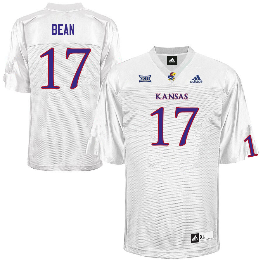 Men #17 Jason Bean Kansas Jayhawks College Football Jerseys Sale-White